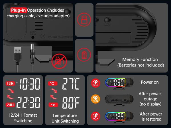 Alarm Clock with Projector