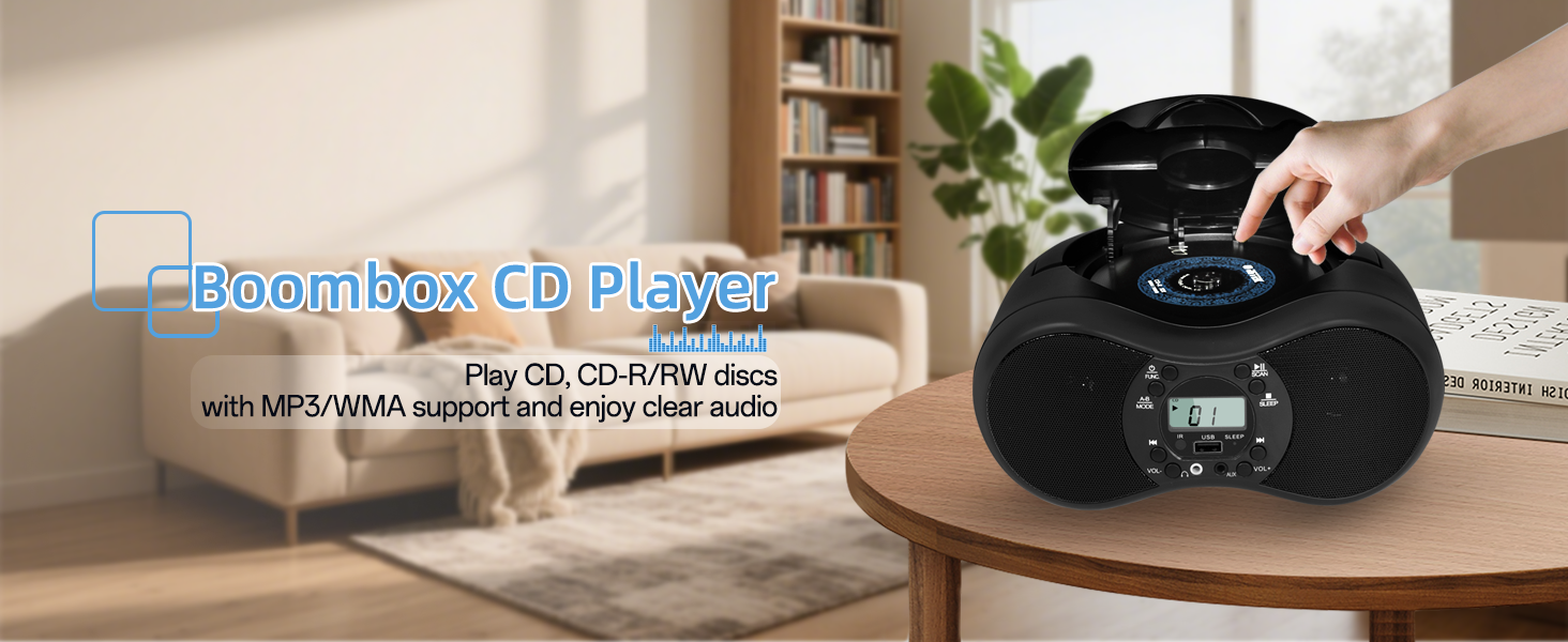 Portable CD Player Boombox