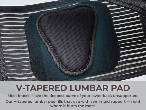 Sparthos V-tapered lumbar pad