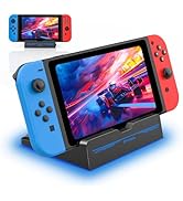 Switch Dock for Switch/Switch OLED, Portable Switch Docking Station for TV with 4K HDMI/Type-C Po...