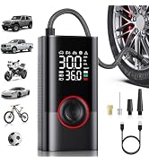 Motorenbau Tire Inflator Portable Air Compressor - Portable Cordless Mini Air Pump with Digital P...