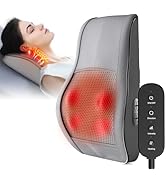 Ekmoey Back Massager with Heat 3D Kneading Massage Pillow for Pain Relief Deep Tissue Upper and L...