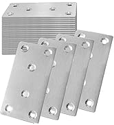 40Pack Stainless Steel Flat Bracket Mending Plate, 3.1" x 1.5" Bracket Joining Plate, Heavy Duty ...