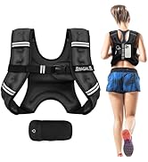 BAGAIL Weighted Vest, 5lbs/8lbs/10lbs/12lbs/15lbs/20lbs/25lbs/30lbs Weight Vest with Detachable P...