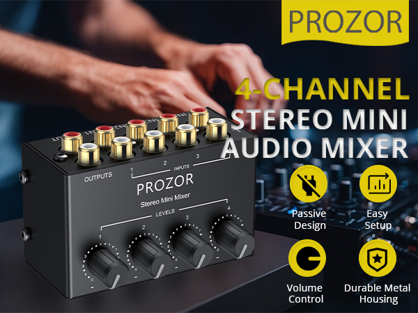 4-Channel Stereo Audio Mixer
