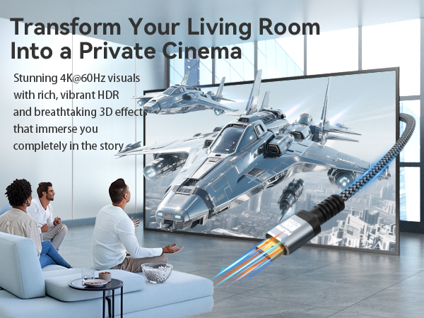 3D hdmi cable high-definition picture quality