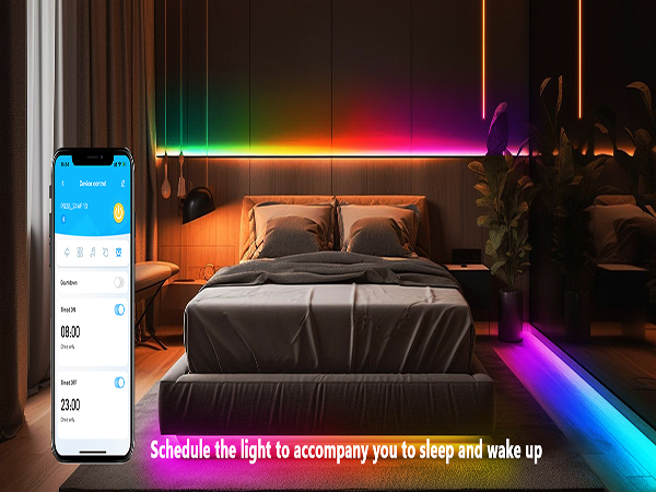 dalattin LED Strip Lights IC+RGB, 5050 Led Lights for Bedroom, DIY Multiple Colors on One Line