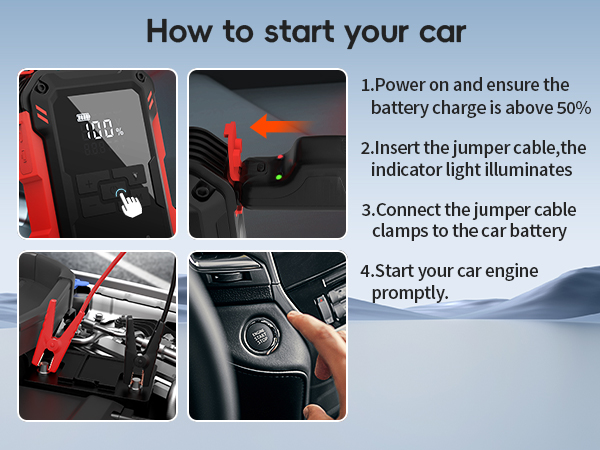 Car Jump Starter with Air Compressor