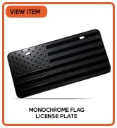 Flag License Plate