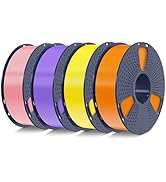 SUNLU PLA+2.0 3D Printer Filament Bundle, 4KG Upgrade PLA+ Filament 1.75mm, Tougher and Stronger,...