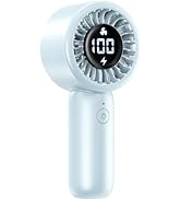 Portable Handheld Turbo Fan with LED Display - Turbocharged 32ft Cooling, Long-lasting 5 Speeds 4...