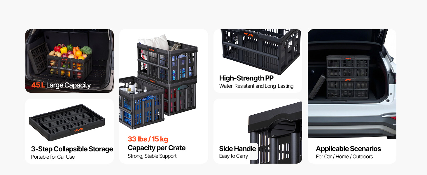collapsible storage crates