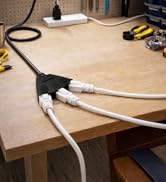 3 outlet cord splitter black