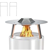 FirePit Heat Deflector for Solo Stove Bonfire 19.5", Portable Heat Diffuser with Carrying Handles...