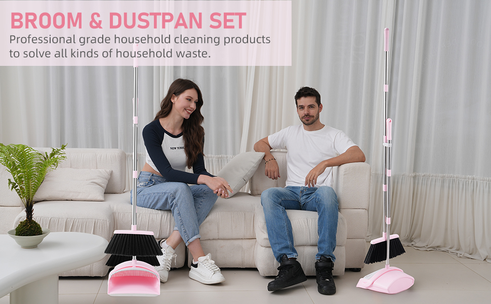 BSKLIN broom and dustpan set