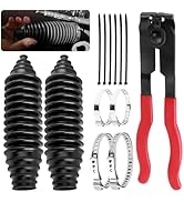 Car Inner Tie Rod Boot Kit with Boot Clamp Pliers,Soft Car Rack and Pinion Boots Keeps Steering P...