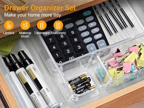 clear drawer organizers