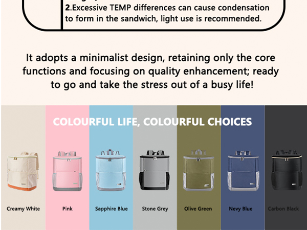 cooler backpack colourful choices