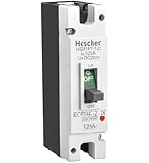 Heschen DC Molded Case Circuit Breaker MCCB, HSM1PV-125, 1 Poles, DC 250V 125A, Photovoltaic Circ...
