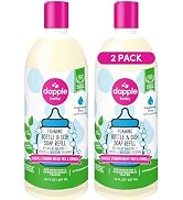 Dapple Baby Fragrance-Free Foaming Bottle &amp; Dish Soap Refill - (2 Pack) 30 fl oz - Plant-Powered ...