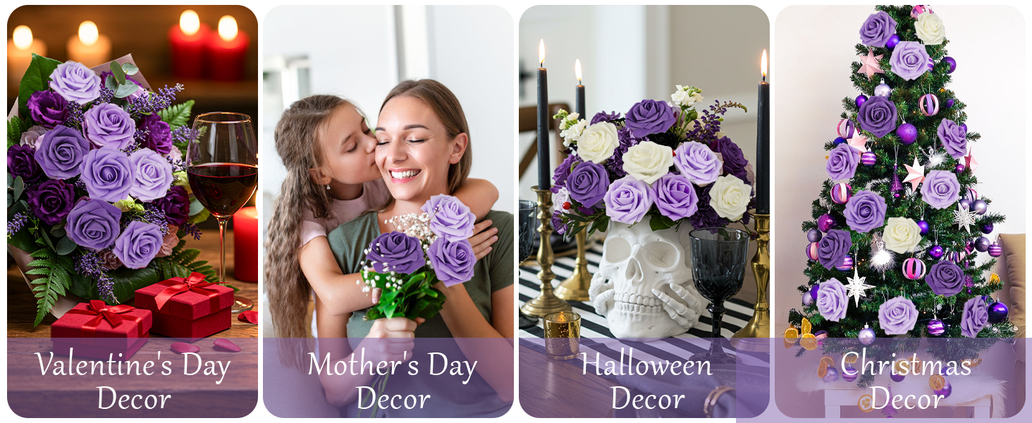 Artificial Flowers, Foam Roses Perfect for DIY Wedding Bridal Bouquets Shower Flower 