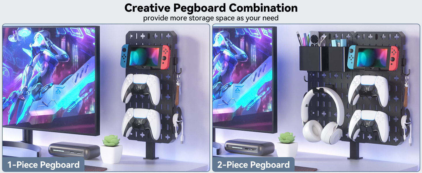 Clamp-on Desk Pegboard