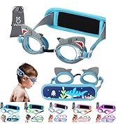 Vvinca Kids Swim Goggles with Fabric Strap No Tangle Pain-Free, Anti-Fog Swimming Pool Goggle No ...