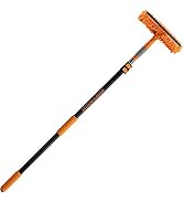 5-12 ft Window Washing Squeegee Kit with Extension Pole (20+ Foot Reach) // Window Cleaning Tool ...