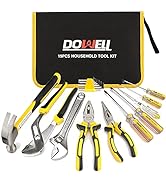 DOWELL Tool Set Tool Kit 19-Piece Household Tool Kit Set Pliers Screwdriver Set Hex Key Wrench wi...