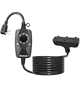 DEWENWILS Light Timer Outdoor Weatherproof with 12 FT Extension Cord, Photocell Timer Switch with...