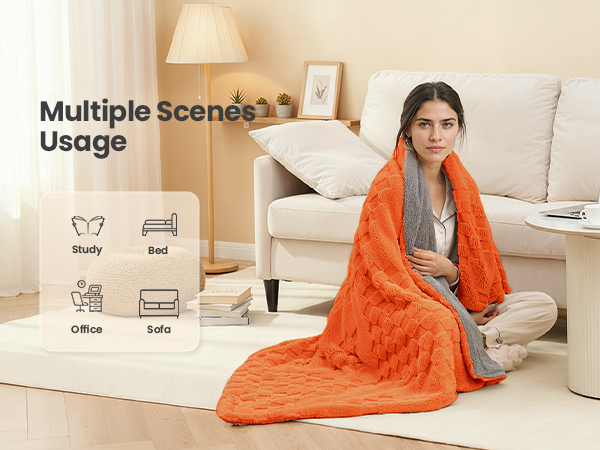 heated electric blanket throw heating fluffy twin queen full size warm sherpa flannel flecee 50x60 