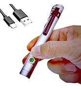 Nitefox Pen Light Rechargeable EDC Pocket Flashlight with Clip Diffuser,Bright 300 Lumens, Side S...