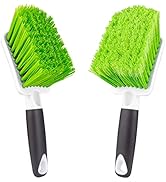 ITTAHO 2 Pack Wheel Brush, Include Two Type of Bristles-Soft Gentle &amp; Stiff Bristles,Car Interior...