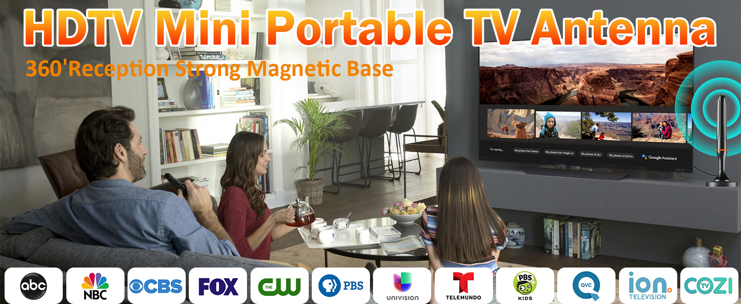 Digital TV Antenna for Smart Tv Indoor, Indoor TV Antenna for Tv Without Cable