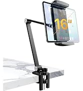 Tablet Stand Holder-Adjustable iPad Desk Mount with 360° Rotating Base for 6.3-16" Devices-Foldab...