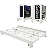PC Stand, Mobile CPU Stand for Floor, Adjustable CPU Rolling Stand, Under Desk Computer Tower Sta...