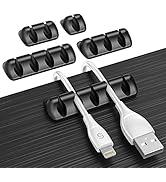 Syncwire Cable Clips, Self Adhesive Cord Organizer Cable Management Wire Holder System for Organi...