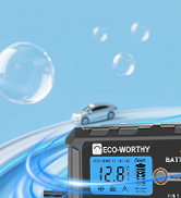 ECO-WORTHY 12V 5A Automatic Smart Battery Charger and Maintainer LCD Display for Lead Acid and Li...