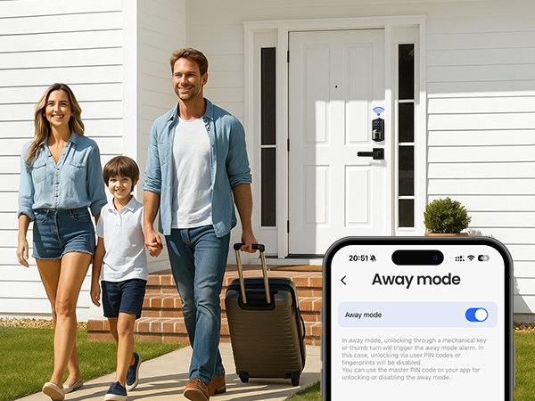 electric door locks for front door Away Mode