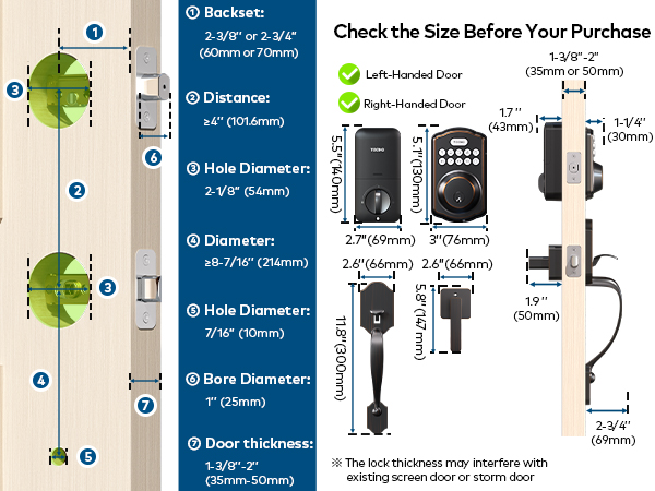 TEEHO Keyless Entry Door Lock