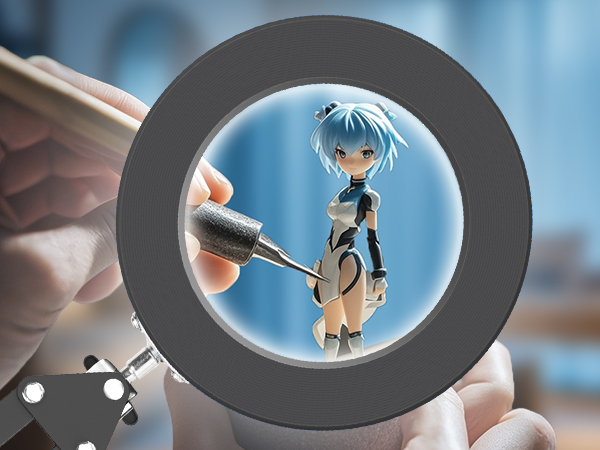 Miniature painting magnifying lamp 10x 10x magnifying glass with light and stand