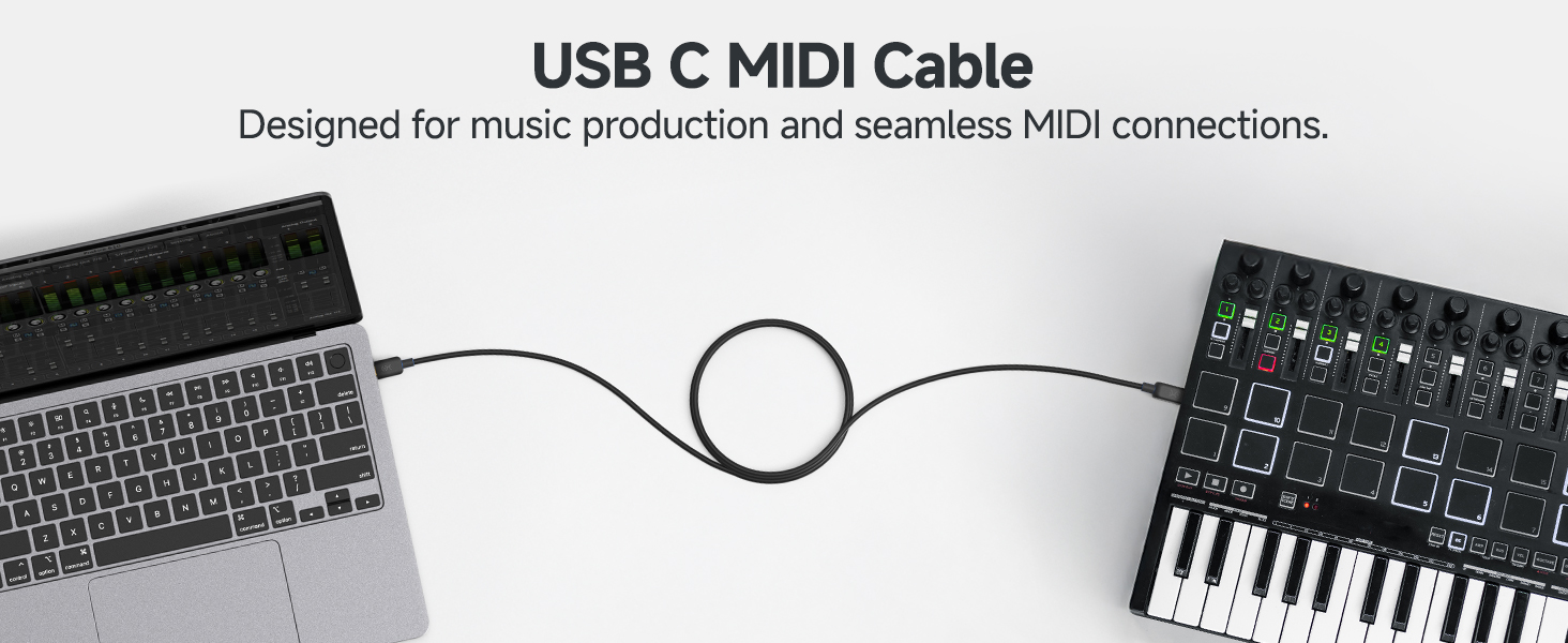 USB B to USB C Cable - 3.3ft, USB-C to USB-B Cable, MIDI to USBC Cord