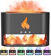 YALEDI Essential Oil Diffuser, Fireplace Fire Flame Aromatherapy Diffuser, 250ml Himalayan Salt L...
