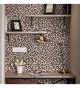 Ismoon 17.5''x78.7'' Leopard Wallpaper Cheetah Print Peel and Stick Wallpaper y2k Room Decor Funk...