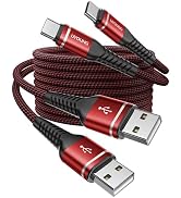 USB to USB C Cable 60W Fast Charging 6FT, 2Pack USBA to USBC Cable for CarPlay/Android Auto, USB ...