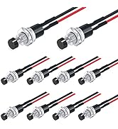 Twidec/10Pcs 1A 250V AC 2 Pins SPST Black Normal Open Mini Momentary Push Button Switch with Pre-...