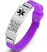 Theluckytag Medical Bracelets for Men Women with QR Code Medical Alert ID Bracelets for Sport Tra...