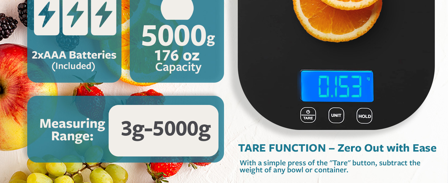 tare function - zero out with ease