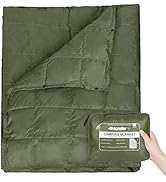 4Monster Packable Camping Blanket Lightweight,Compact Camping Quilt Water-Resistant, Wearable War...