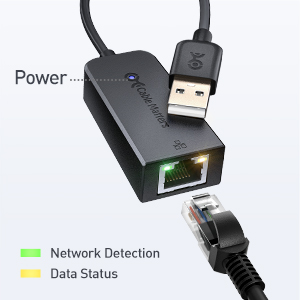 Gigabit USB to Ethernet Adapter for Switch Game Console and Laptop (USB 3.0 to 10/100/1000 Adapter)